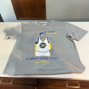 My Game His Glory Steph Curry Grey Tshirt